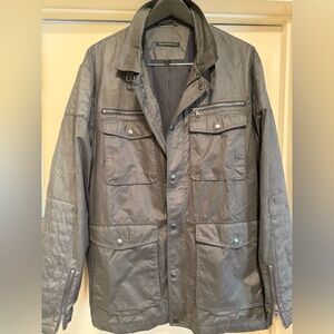 John Varvatos Charcoal Military Jacket